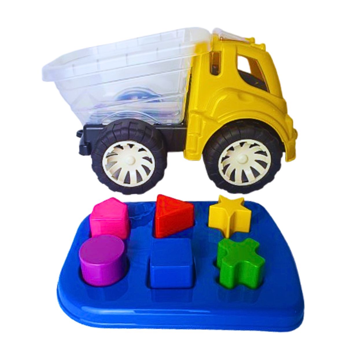 Brinquedo Caminhão Didático Amarelo - Smiling Kids Brinquedo Caminhão Didático Amarelo - Smiling Kids
